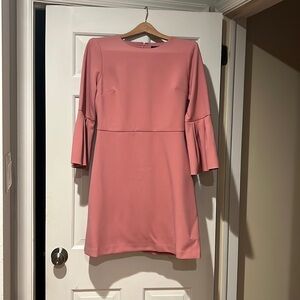 Ann Taylor short pleated bell sleeve dress